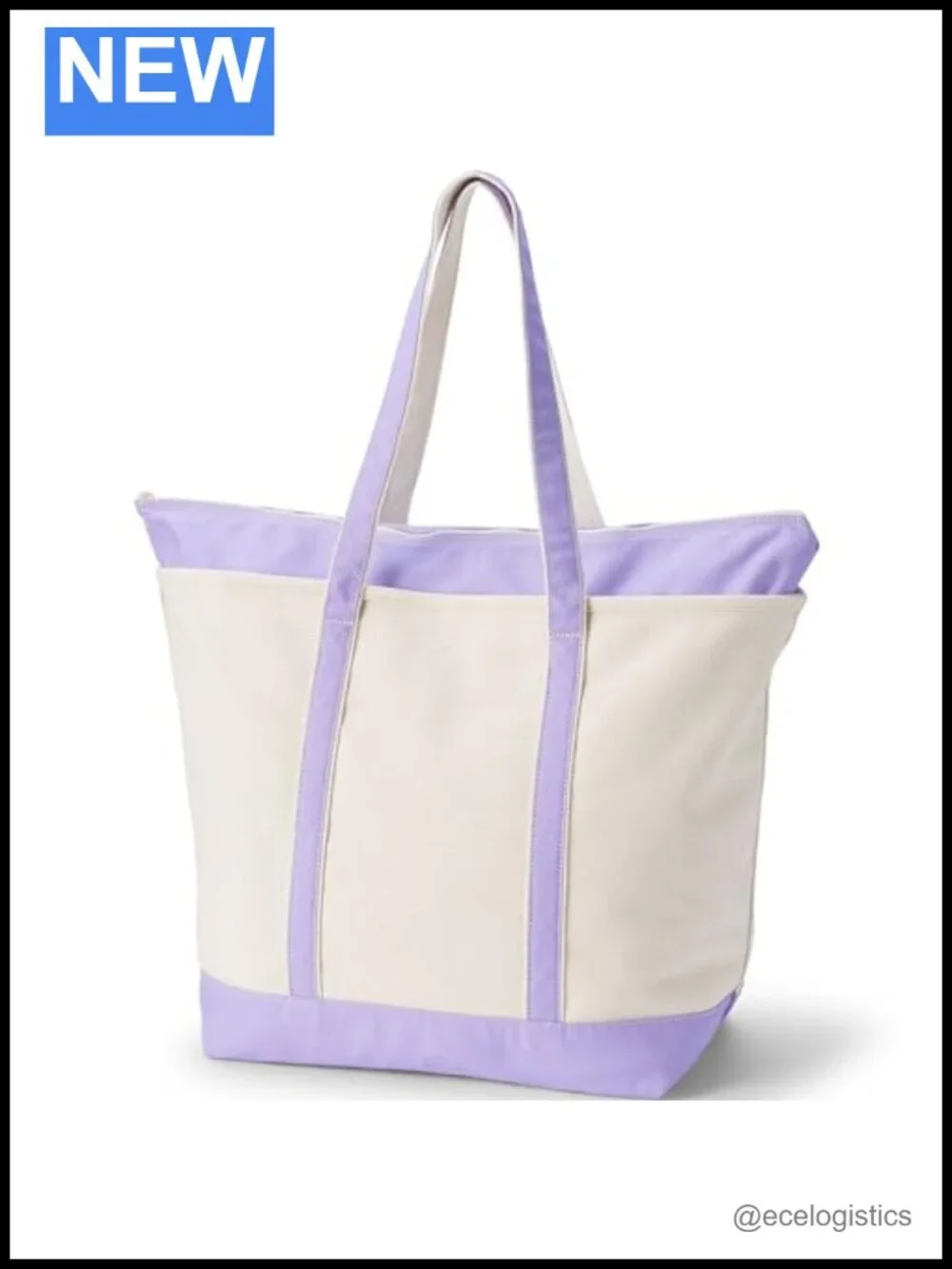 Lands End Zip Canvas Tote X-Large Long Handle